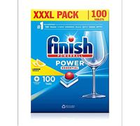 Finish Power Dishwasher Tablets, 400 Tabs, Bulk (100 x 4 pck) Lemon Sparkle, Everyday Clean and Shine