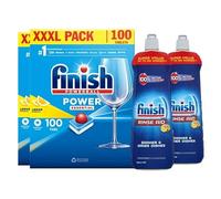 Finish Powerball All in One 200 tablets and Rinse Aid Lemon 2x800ml (1600ml)