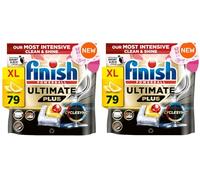 Finish Powerball Quantum Ultimate Lemon Sparkle Dishwasher Pack of 2 x 70 Tablets