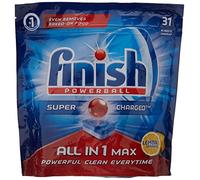 Finish Powerball Super Charged All-in-1 Max Lemon Sparkle Dishwasher Tablets, 505 g