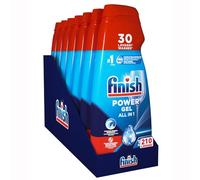 Finish Powergel Dishwasher Detergent, Dishwasher Gel, 210 Washes, 7 Packs of 30 Dishwashers Liquid Washers