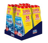 Finish Powergel Dishwasher Gel Liquid Multi-Purpose Grease Dissolving Power Fresh 360 Washes 12 Packs 30 Washes