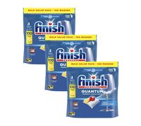 Finish Quantum All in 1 Dishwasher Tablets Lemon Sparkle 100's x3