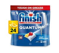 Finish Quantum All In One Dishwasher Tablets - Lemon 24 Tablets - Pack Of 7