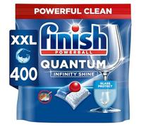 Finish Quantum Infinity Shine Dishwasher Tablets Bulk | Regular Scent | 400 Dishwasher Tabs for Deep Clean and Sparkling Shine