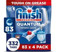 Finish Quantum Infinity Shine Dishwasher Tablets| Pack of 4 | 83 Tablets Each | 4 x 83 Tabs | 252 Tablets
