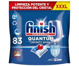 Finish Quantum Infinity Shine Dishwasher Tablets - Powerful Cleaning, Grease Dissolving Power and Shine - 83 Finish Caps