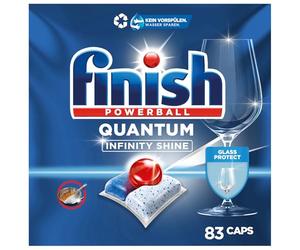 Finish Quantum Infinity Shine Dishwasher Tablets - Powerful Cleaning, Grease Dissolving Power and Shine - 83 Finish Caps