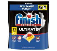 Finish Powerball Ultimate Deep Clean and Shine Lemon Dishwasher Tablets 21 Pack - Wilko