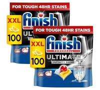 Finish Ultimate Infinity Shine Dishwasher Tablets bulk | Scent : Lemon | Size: 200 Dishwasher Tabs (100 tabs x 2) |Ultimate Clean and Shine