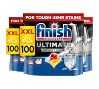 Finish Ultimate Infinity Shine Dishwasher Tablets bulk | Scent : Lemon | Size: 300 Dishwasher Tabs (100 tabs x 3) |Ultimate Clean and Shine