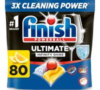 Finish Ultimate Infinity Shine Dishwasher Tablets Bulk, Scent : Lemon, Size : 80 Dishwasher tabs, For Ultimate Clean and Diamond Shine
