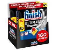 Finish Ultimate Infinity Shine Dishwasher Tablets Lemon, Unbeatable Against Tough Stains, 160 Capsules