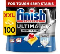 Finish Ultimate Infinity Shine Lemon Dishwasher Tablets - 100 Count, Eco-cycle Ready, No Pre-Rinse, Protector Shield