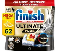 Finish Ultimate Plus All in One 62 tab Lemon Dishwasher Tablet