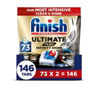 Finish Ultimate Plus Infinity Shine Dishwasher Tablets Bulk |Scent: Fresh | 146 Dishwasher Tabs (73x2) | for A Superb Clean & Diamond Shine