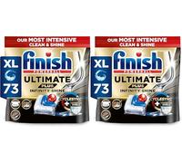 Finish Ultimate Plus Infinity Shine, Dishwasher Tablets, Fresh, 146 | 5X cleaning power vs Finish Power, Advanced formula, Intensive clean, Removes burnt-on stains, Short eco cycle compatible