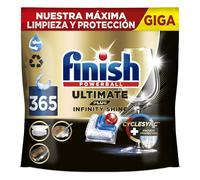 Finish Ultimate Plus Infinity Shine Dishwasher Tablets Intensive Cleaning, Diamond Shine + Tableware Protection, 365 Tablets