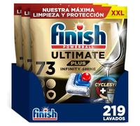 Finish Ultimate Plus Infinity Shine Dishwasher Tablets Intensive Cleaning Diamond Shine + Tableware Protection 219 Tablets