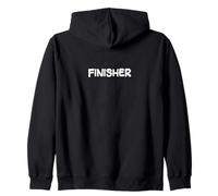 Finisher Motivational Uplifiting Distressed Men Women Zip Hoodie