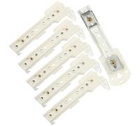 FINISPERSOO Curtain Track Brackets with Smooth Finish and Corrosion Resistant Design 6pcs Metal Curtain Hardware Easy to Install Installation Accessories for Store and Company Use