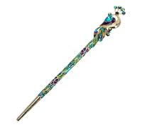 FINISPERSOO Elegant Blue Alloy Hair Chopstick for Women and Smooth Finish to Protect Hair Simple Retro Style Bun Holder for Everyday