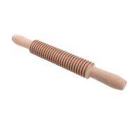 FINISPERSOO Wooden Threaded Rolling Pin 13 Inch Pasta Maker for Dough Rolling and Pastry Baking Home Kitchen Use