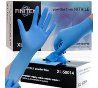FINITEX Blue Disposable Nitrile Gloves, 200 PCS/BOX, 3.5g/3.2mil, Rubber Powder-Free Latex-Free, Exam Gloves, Medical Gloves, X-LARGE