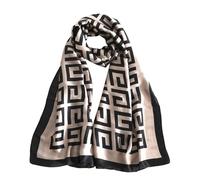 FINIZO 100% Mulberry Silk Long Scarf for Women Large Shawls for Headscarf and Neck Sunscreen Shawls, Beige, 180 * 90 cm