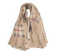 FINIZO Women's Scarves Lady Light Soft Fashion Solid Scarf Wrap Shawl for All Season, 05 -Apricot, One Size