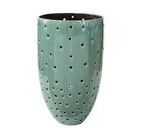 Fink Tea Light Holder, Ceramic, Green, 13 cm