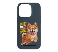 Finkie Dog Cartoon Pet Breed Just me and my Finnish Spitz Case for iPhone 14 Pro