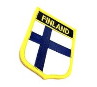 Finland Finnish Scandinavian Europe Flag Iron On Embroidered Fabric Sew On Patch Pack of 1