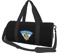 Finland-Flag-Finnish-Travel-Lion- Travel Luggage Duffel Bag Sports Rolling Foldable Duffel Bag, Black