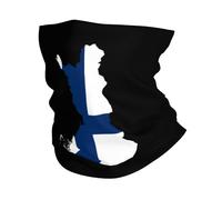 Finland Flag Map Unisex Neck Warmer Windproof Neck Gaiter Soft Bandana For Cycling Walking Running Sport
