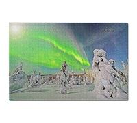 Finland Jigsaw Puzzle 1000 Piece Finland Aurora Lapland Puzzle Game Artwork Travel Souvenir 38x26CM