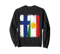 Finland Kurdistan Half Flag Finnish Kurdish Heritage Jersey Sweatshirt