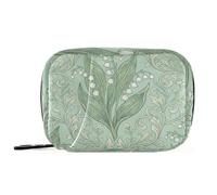Finland Lily of The Valley William Morris Pattern Medicine Bag with Detachable Compartments Portable Pill Cases Organizers