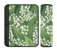 Finland Lily Valley Beauty Summer Flowers 2 Pack car Shoulder Strap pad Protects Your Neck and Shoulders for Auto funda para cinturón de carro