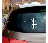 Finland Map Finnish Flag Silhouette Sticker Decal Vinyl - 2 Pack White 10.2cm - for Car Boat Laptop Cup No Background Die-Cut