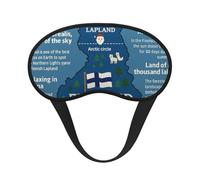 Finland Map with Various Feat Print Adults Soft Washable Eye Mask for Light Blocking Nap Face Sleeping Travel Cover
