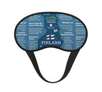 Finland Map with Various Feat Sleep Mask 100% Light Blocking Eye Mask for Sleeping, Sleep Mask for Unisex for Travel/Nap