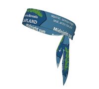 Finland Map With Various Feat Sports Head Tie - Dry Head Tie - Unisex Sweatband - Ideal for Running, Football, Tennis