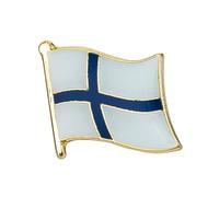 Finland National Flag Metal Enamel Lapel Pin Badge - 1.9 x 1.6 cm Nordic Blue Cross Flag - Hard Enamel Finish with Secure Clasp for National Pride, Travel, Events, and Collectors