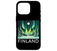 Finland Northern Lights Retro Helsinki Finnish Lapland Snow Case for iPhone 16 Pro