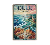 Finland Oulu Travel Retro Metal Tin Sign