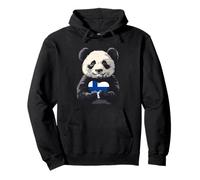 Finland Panda Bear Heart Finn Finnish Roots Finnish Pride Pullover Hoodie