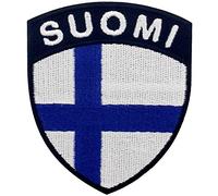 Finland Shield Flag Patch Embroidered Applique Iron On Sew On Finnish National Emblem