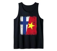 Finland Vietnam Half Flag Finnish Vietnamese History Tank Top