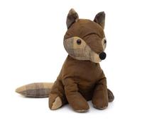 Finley Fox Doorstop | Faux Leather & Tartan Fox Door Stop | Cute Fabric Animal Doorstop for Home, Kids Room or Countryside Decor - 1.5kg, 24cm